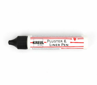 1 3D-Effektfarbstift - Pluster & Liner Pen - Feine Malspitze - 29ml - KREUL - Weiß (49801)