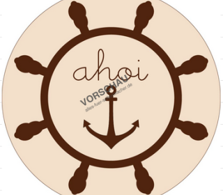 Personalisierbares Holzschild - ahoi