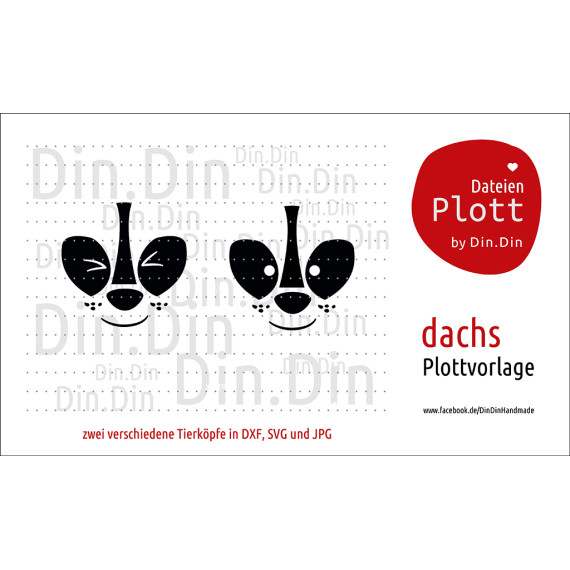 Plotterdatei "Dachs- Tierkopf"