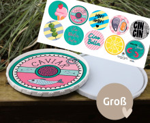 Outdoorstoff - La Dolce Vita - Inlays für Silikon - Dekoteller - Tablett - Groß - Frida Kreativ - abby and amy