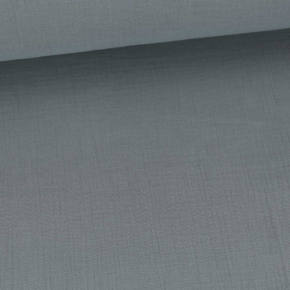 Musselin - Muslin - Double Gauze - 280cm - Extrabreit - Uni - Dunkelgrau - Schnuffeltuch - Windeltuch