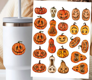 Rub-On Sticker - Pumpkin Fever - Tante Henni Rubon - vielfältig nutzbar