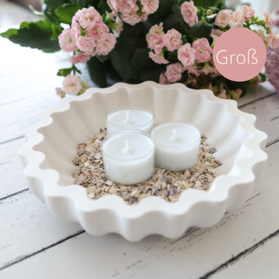 Silikon - Gießform - Schale - geriffelt - Wellenrand - Kaffeefilter Look - Groß - vielfältig nutzbar