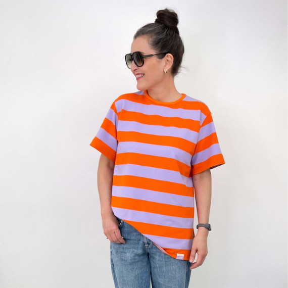 Sommersweat - Just Stripes! - Uni - Flieder
