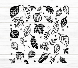 Herbst Laub Plotterdatei SVG DXF FCM