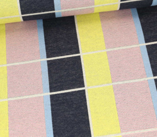 Bio-Jacquard - 5 Farb Spezial Jacquard Jersey - Suncheck - Gleam - Hellgelb - Hamburger Liebe