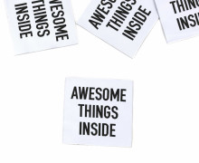 1 Super BIG Label - Awesome - Weiß - Anlukaa