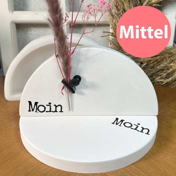 Silikon - Gießform - Dekoteller - Tablett - Halbiert - Glatt - Mittel - vielfältig nutzbar