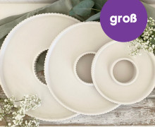 Silikon - Gießform - Dekoteller - Ring - GROSS - Streifen - vielfältig nutzbar - Dekoring - Wunschgeschenk