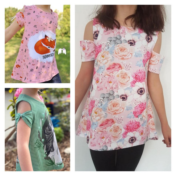 eBook - Sommershirt ALLEGRA Gr. 110-164 cut out Schleife