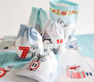 DIY Adventskalender - Säckchen - Zum Selber Nähen - Frostige Freunde - Weihnachten - abby and me