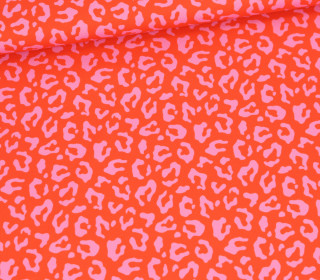 Outdoorstoff - Mini Collection - Leo - Orangerot/Rosa - abby and amy