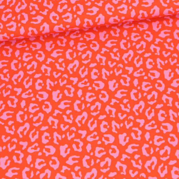 Outdoorstoff - Mini Collection - Leo - Orangerot/Rosa - abby and amy