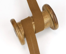 3 Meter Schrägband - Baumwolle - Camelbraun - Uni - 2cm x 3m - Zugeschnitten