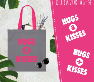 FREEBIE - Hugs And Kisses - Siebdruck Vorlagen