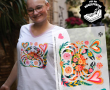 Onkel Bo's Bügelbilder - DIN A4 - Krabbe - Floral - BIG