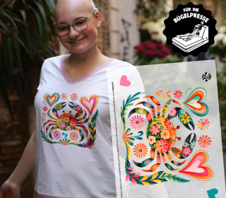 Onkel Bo's Bügelbilder - DIN A4 - Krabbe - Floral - BIG