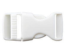 1 Steckschnalle - 25mm - Kunststoff - Weiß