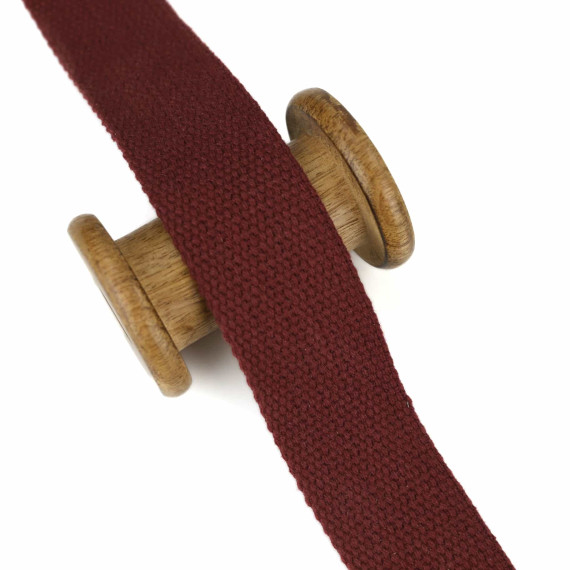 1 Meter Weiches Gurtband  - 40mm - Uni - Bordeaux