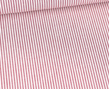 Baumwolle - Webware - Yarn Dyed Stripe - Weiß/Dunkelrot