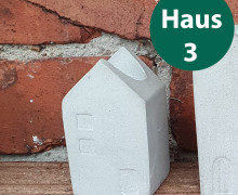 Silikon - Gießform - Kerzenhalter - für Stabkerzen - Kleine Häuser - Haus 3 - vielfältig nutzbar