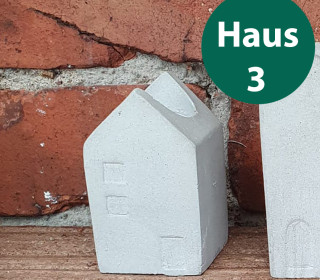 Silikon - Gießform - Kerzenhalter - für Stabkerzen - Kleine Häuser - Haus 3 - vielfältig nutzbar