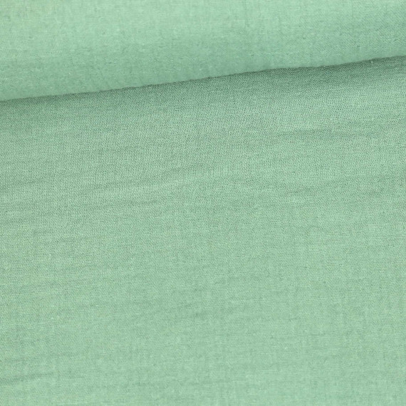 Musselin - Muslin - Double Gauze - Uni - 125g - Schnuffeltuch - Windeltuch - Lichtgrün