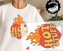 Onkel Bo's Bügelbilder - DIN A4 - Hot Stuff - Feuer - Herz - BIG