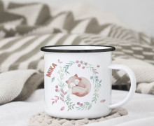 Emaille Becher - Beautiful Autumn Fuchs Mika - Stickherz
