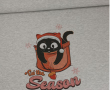 Sommersweat - Tis' the Season - Katze - Paneel - Grau Meliert - abby and me