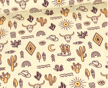 Bio-Jersey - Yeehaw - Western Fairy Tales - Ecru - Hamburger Liebe