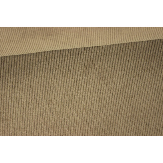 Stretchcord - Feincord - elastischer Babycord - Uni - Dunkelbeige