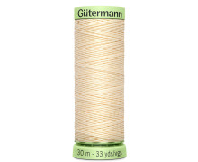 1 Rolle Knopflochgarn - Extra stark - Zierstichfaden - Gütermann - 30m - Creme (414)