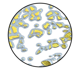 Terrazzo Sticker - Gold - Rub-On Sticker - für Jesin - 5 Bögen - Colorberry