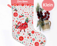 DIY-Nähset - Nikolaussocke - KLEIN - Softshell - Schöne Bescherung - Rot - Adoringly Dzio