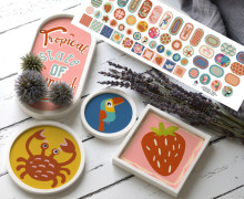 Outdoorstoff - Tropical - Inlays für Silikon - Probierset - bienvenido colorido - abby and amy