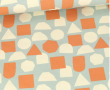 Jersey - Kleine Grafische Formen - Graublau