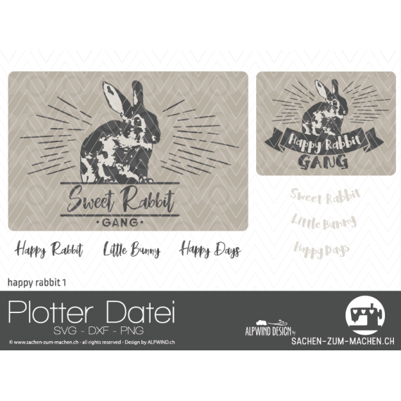 Plotterdatei "happy rabbit" #1 - ALPWIND
