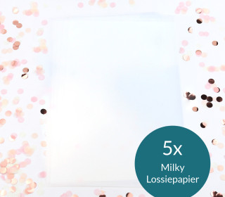 Milky Lossiepapier - 5er Set - A4 - wasserfest - Siebdruckpapier