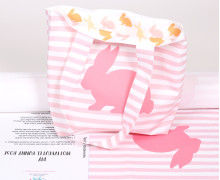 DIY-NÄHSET - Motivbeutel - Shopper - Colorful Bunnies - Ostern - abby and me - Rosa