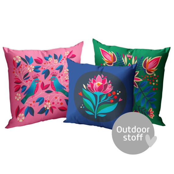 Kissenstoff - DIY - Kissen-Set - Spring Birds - Hamburger Liebe - Outdoorstoff - abby and amy
