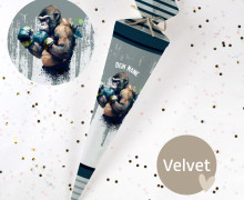 DIY-Nähset Schultüte - Boxing Gorilla - Velvet - zum selber Nähen - Mix and Match Kombi