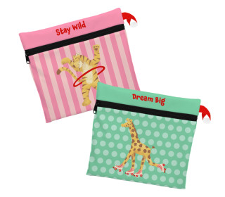 DIY-Nähset - 2 Wetbags - Softshell - Summeranimals - Tiger & Giraffe - Andrea Liesert