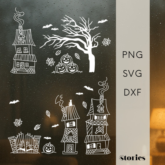 Digitale Plotterdatei - "Halloween Town" Spukhaus