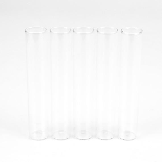 5 Reagenzgläser mit Flachboden - 2,0cm Ø x 11,0cm - z.B. als Vase für Reagenzglashalter - vielfältig nutzbar