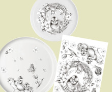 Rub-On Sticker - Osterglück - Küken - für Teller - Tante Henni Rubon - vielfältig nutzbar - Ostern