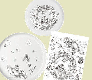 Rub-On Sticker - Osterglück - Küken - für Teller - Tante Henni Rubon - vielfältig nutzbar - Ostern