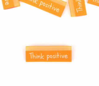 1 Label - Think positive - Gelborange - jojulein design