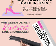 Silikonunterlage - JESIN silicone mat - stabil & robust - Weglaufschutz Kante - Colorberry