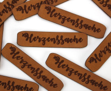 1 Kunstleder Label - Herzenssache